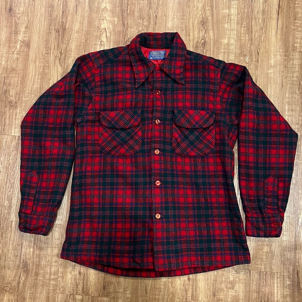 Pendleton Red Green Wool Flannel - image 3
